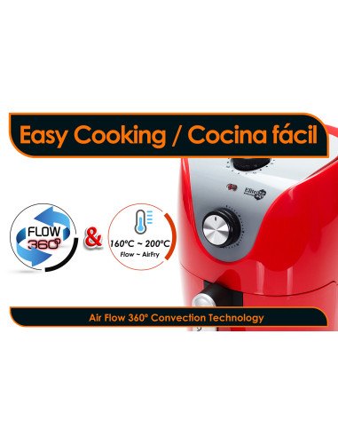 Freidora sin Aceite EliteFry 2,1L | Cocina Saludable con Tecnología Flow~AirFry