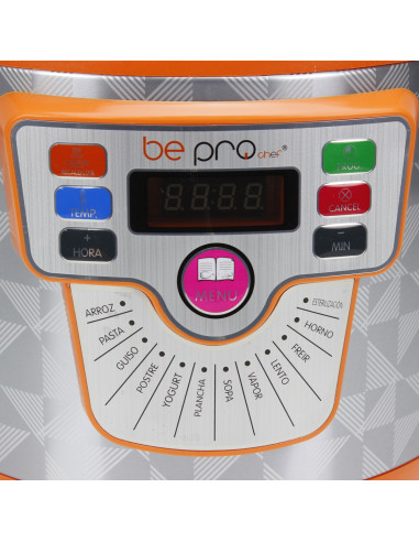 Robot de Cocina Olla Programable Bepro Chef Delicook Naranja