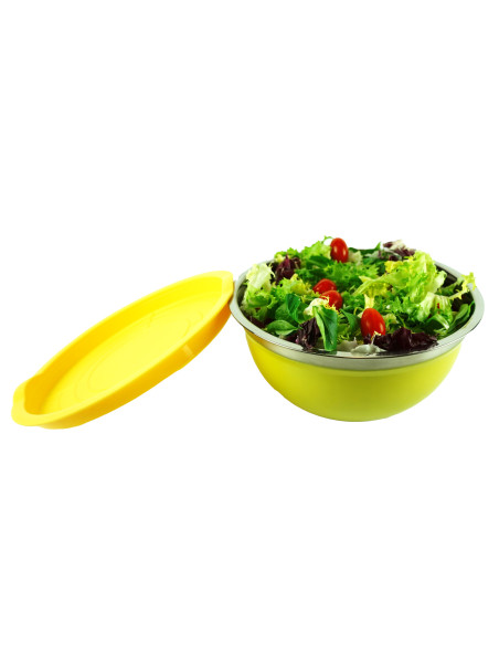 Juego de 5 Cuencos Bepro Chef Colors de Acero Inoxidable con Tapa | Para Cocina y Repostería de Acero Inoxidable con Tapa