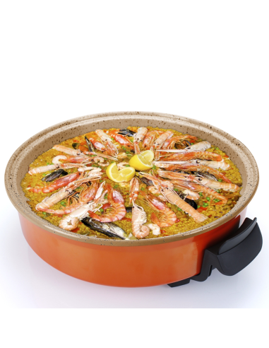 Grill Eléctrico Pizza Pan Tekno Cheff Natural Stone Evolution | 40cm diametro 7cm profundo