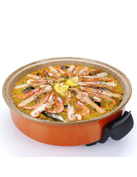 Grill Eléctrico Pizza Pan Tekno Cheff Natural Stone Evolution | 40cm diametro 7cm profundo