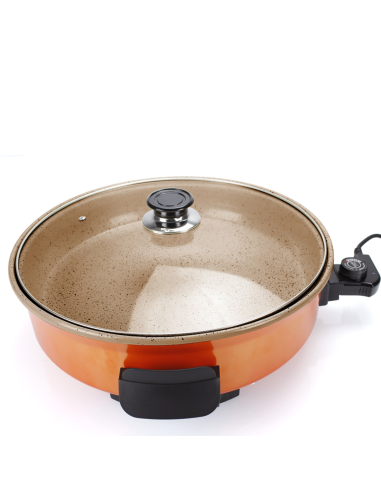 Grill Eléctrico Pizza Pan Tekno Cheff Natural Stone Evolution | 40cm diametro 7cm profundo