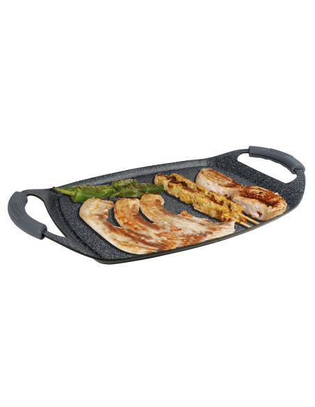 Plancha de Asar Lisa 48x24 de Aluminio Fundido | Para Inducción