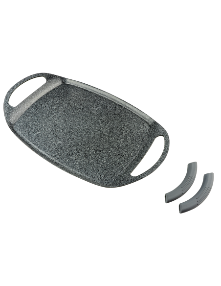 Plancha de Asar Lisa 48x24 de Aluminio Fundido | Para Inducción