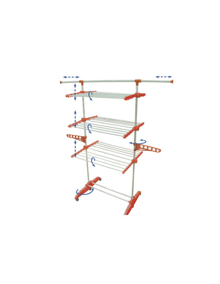 Tendedero Vertical TendoSpazio | Robusto, Altura Ajustable, 24m de Secado