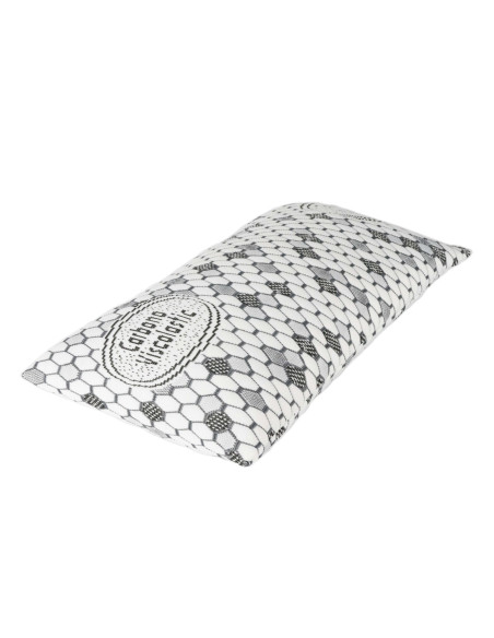 Almohada de Viaje 40cm Viscoelástica y Carbono | Soporte Cervical