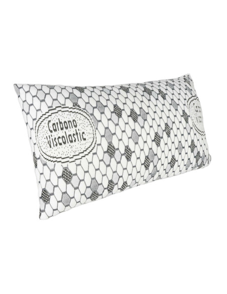 Almohada de Viaje 40cm Viscoelástica y Carbono | Soporte Cervical
