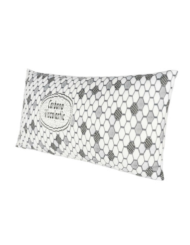 Almohada de Viaje 40cm Viscoelástica y Carbono | Soporte Cervical