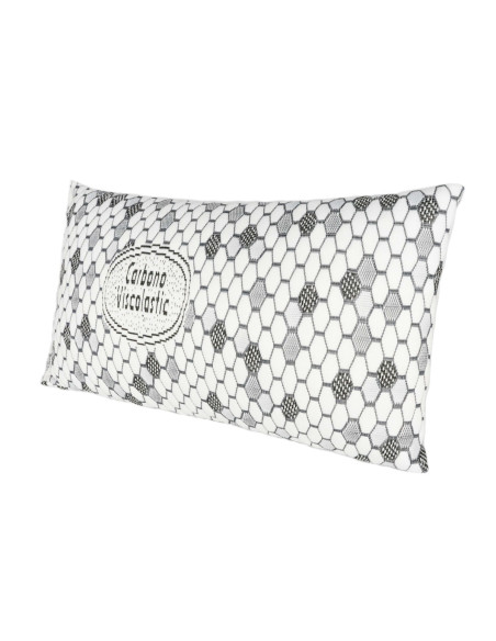 Almohada de Viaje 40cm Viscoelástica y Carbono | Soporte Cervical