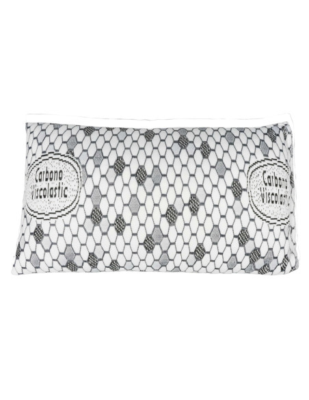 Almohada de Viaje 40cm Viscoelástica y Carbono | Soporte Cervical
