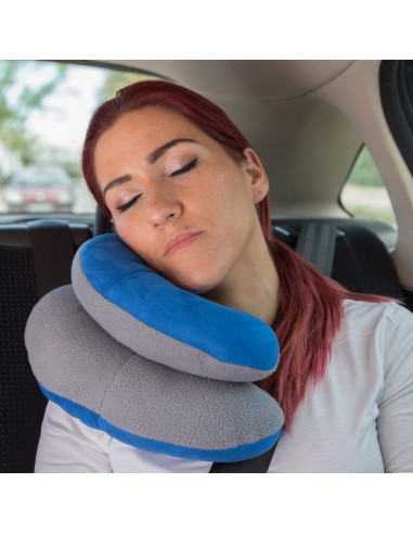 Almohada de Viaje con Soporte de Barbilla | Clever Travel Pillow