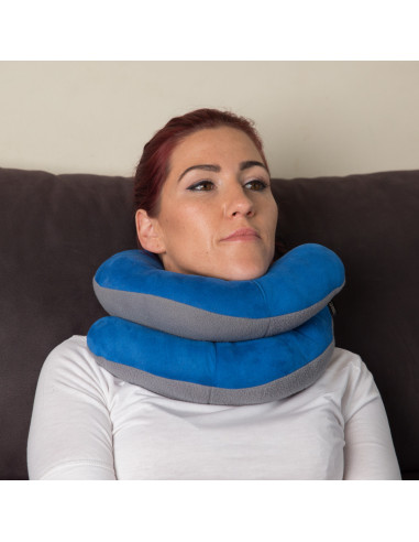 Almohada de Viaje con Soporte de Barbilla | Clever Travel Pillow